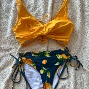 Cupshe Yellow and Green Lemon Bikini